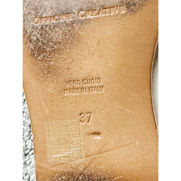 Officine Creative Itaca Slip-On Sandal slide Leather White 7 - Picture 6 of 8